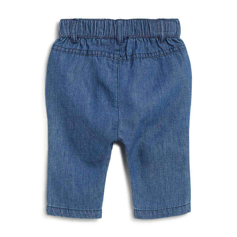 Boys Medium Blue Typography Jeans image number 1